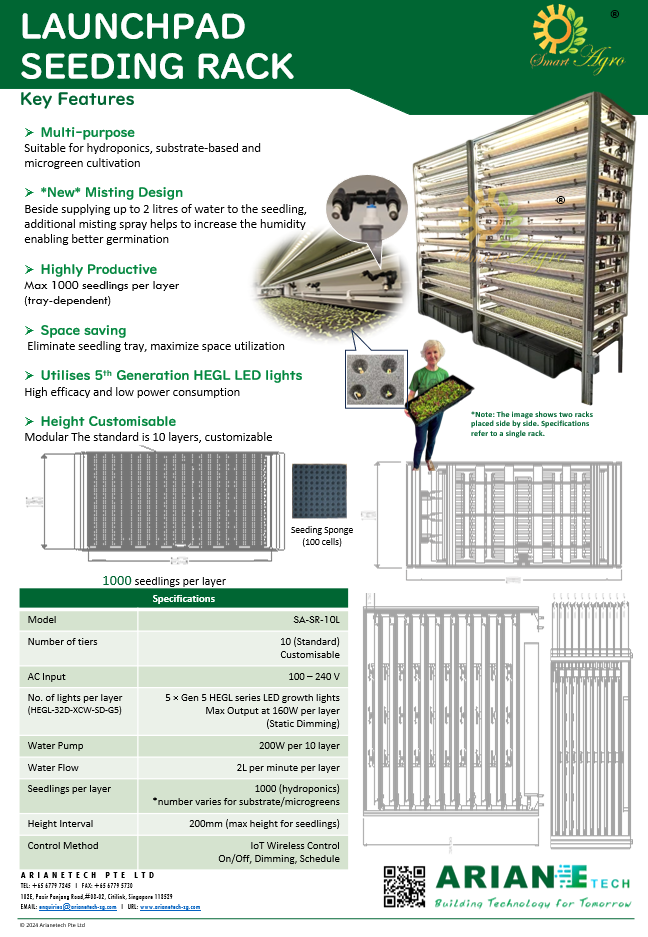 *NEW DESIGN* SmartAgro 3-in-1Multi-purpose R&D Cultivation Rack