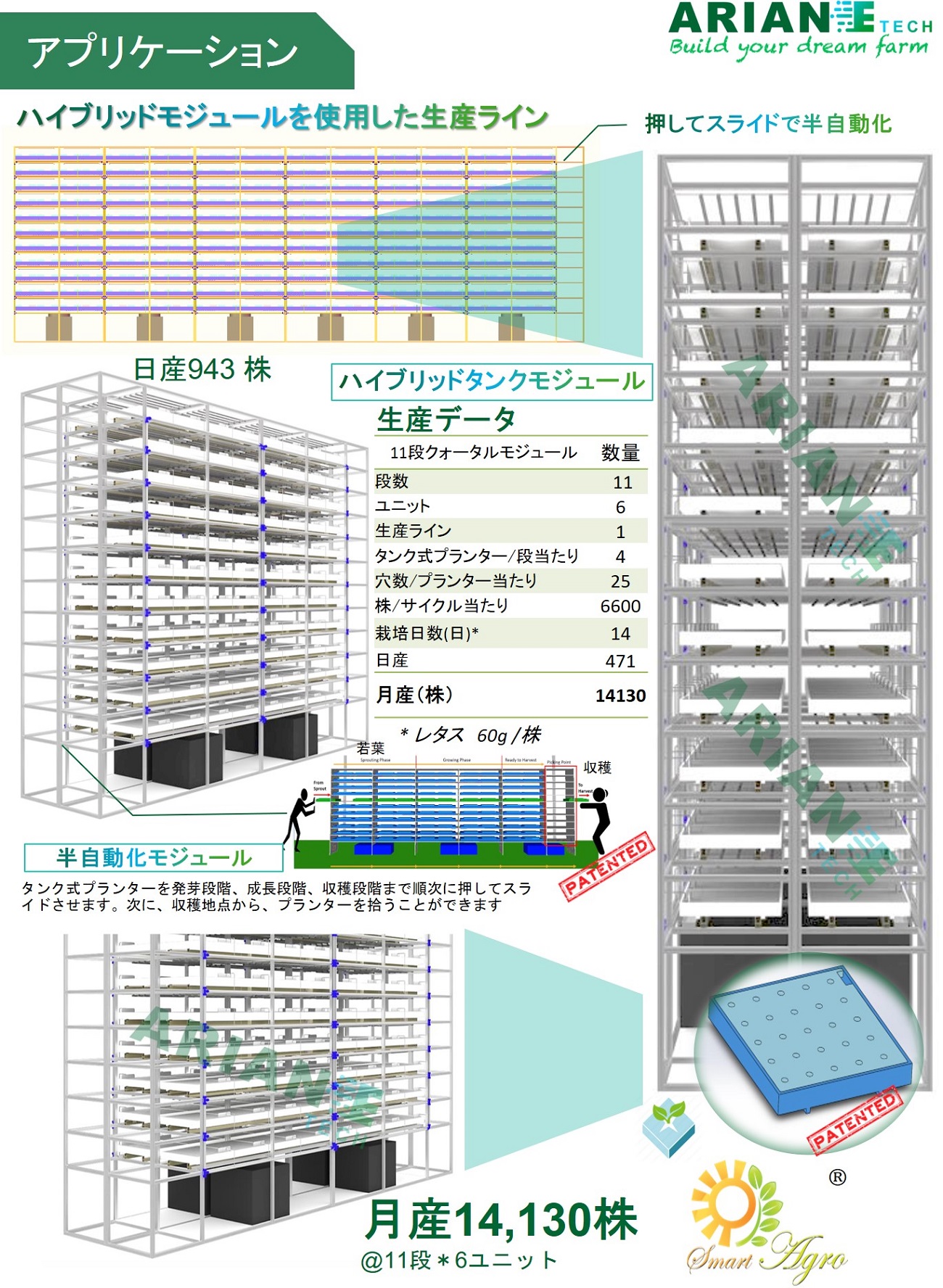 スマートアグローハイブリッド植物工場モジュール4